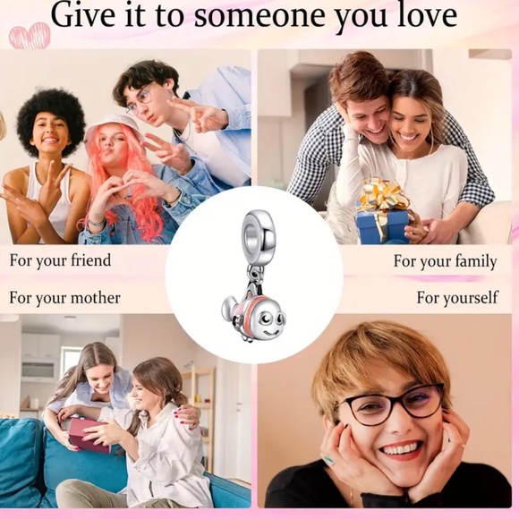 Pandora style 925 Sterling Silver The Little Mermaid Dangle Charm NWT - Picture 6 of 6